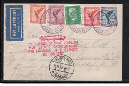 1930 , Zeppelin Karte  " Sachsenfahrt- Chemnitz " über Friedrichshafen , Gute Frankatur , Zeppelin Karte !  #193 - Poste Aérienne & Zeppelin