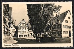 AK Münsingen, Partie Am Marktplatz Mit Gasthaus Herrmann  - Muensingen