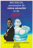 MICHELIN BIBENDUM JAMES BOND 007 ROGER MOORE - Carte Postale 10X15 CM NEUF - Passenger Cars