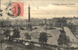 11774755 London Trafalgar Square Fountain Nelsons Column Stempel Auf AK - Autres & Non Classés