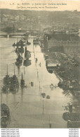 ROUEN  LA CRUE DE LA SEINE 1910 LES QUAIS RIVE GAUCHE VUE DU TRANSBORDEUR - Rouen