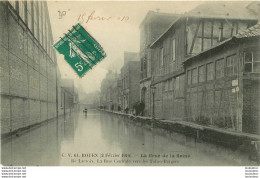 ROUEN  LA CRUE DE LA SEINE 1910  LA RUE CENTRALE VERS LES FOLIES BERGERE - Rouen