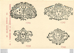 MILLENAIRE NORMAND TIMBRES DE LA GENERALITE DE ROUEN  N°4 - Cachets Généralité