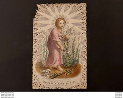 IMAGE PIEUSE CANIVET RELIGIEUSE DENTELLE EDIT BOUASSE LEBEL  COMMUNION 1868  Ref37 - Imágenes Religiosas