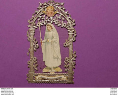 IMAGE PIEUSE EN DECOUPIS AVEC TOILE DE FOND 9 X 5 CM Rf - Imágenes Religiosas