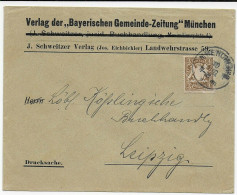Verlag Der Bayrischen Gemeindezeitung Nach Leipzig, 1895 - Brieven En Documenten