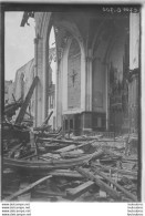 EGLISE APRES BOMBARDEMENTS  GRANDE PHOTO ARGENTIQUE PREMIERE GUERRE WW1  18 X 13 CM Ref45 - War, Military