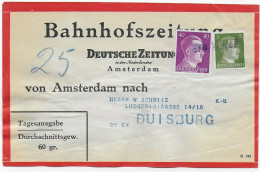 Bahnhofszeitung: 25 Stück Deutsche Zeitung, Niederlande 1942, Amsterdam Feldpost - Feldpost 2e Guerre Mondiale