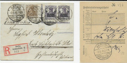 Einschreiben Berlin Lichterfelde 1919 Mit Posteinlieferungsschein - Briefe U. Dokumente