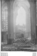 EGLISE APRES BOMBARDEMENT  GRANDE PHOTO ARGENTIQUE PREMIERE GUERRE WW1  18 X 13 CM Ref43 - Guerre, Militaire