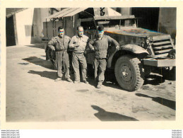 HALF  TRACK  AMERICAIN  WITHE ET SOLDATS ALGERIE  PHOTO ORIGINALE 9 X 6 CM Ref1 - War, Military