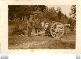 FORET D'AMBLONVILLE MEUSE  LE CANON DE 75 PRET 1915  PHOTO ORIGINALE  6.50 X 5 CM Ref1 - Guerre, Militaire