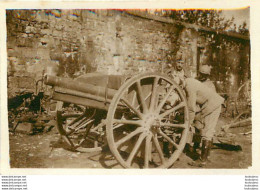 CANON DE 77 ALLEMAND PRIS SECTEUR FERME DE L'HOPITAL AISNE 07/1918   PHOTO ORIGINALE  6.50 X 5 CM Ref1 - Guerre, Militaire