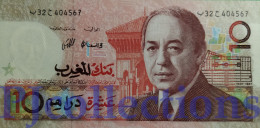 MOROCCO 10 DIRHAMS 1987 PICK 60b UNC - Marokko