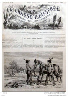 Peaux-rouges Dompteurs De Cheveaux - Indiander- Pferdedressur - Page Original - Gravure - Alter Stich 1884 - Estampes & Gravures