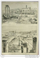 Les Nouvelles Fouilles Du Forum à Rome - Vue Générale - Ausgrabungen In Rom - Page Original 1884 - Historische Dokumente