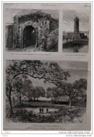 Expédition Du Tonkin -  La Visite De La Pagode - Page Original  1884 - Historical Documents