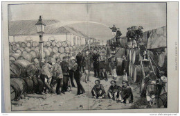 Au Tonkin - Les Magasins D'approvisionnement à Hanoi - Page Original 1884 - Documents Historiques
