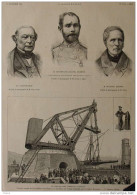 Le Canon De Cent Tonnes Du "Duilio" - Adolphe Regnier - M. Faustin-Helie - Page Original 1884 - Historische Dokumente