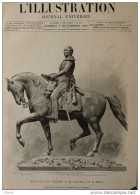 Statue De S. M. Guillaume II, De Hollande, Par M. Mercié - Page Original 1884 - Historical Documents
