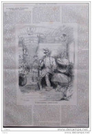 Un Départ D´émigrants - Intérieur Du Wagon - Page Original -  1884 - Historische Dokumente