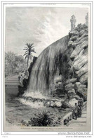 Exposition Internationale De Nice - La Cascade De La Vésubie - Page Original - Alte Seite 1884 - Historische Dokumente