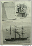 L'expédition Scientifique Du "Travailleur" Et Du "Talisman" - Dissection D'un Requin Bleu - Page Original 1884 - Documents Historiques