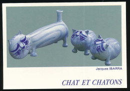 CPSM / CPM 10.5 X 15 CHAT Et CHATONS Faïence Tournée De Jacques Ibarra 1989 Mirmande Drôme - Otros & Sin Clasificación