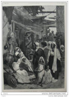 Les Evenements Du Soudan - Un Bazar A Assouan - Page Original  - 1884 - Documents Historiques