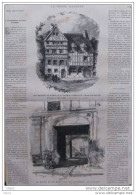 La Maison De Pierre Et De Thomas Corneille à Rouen - Rue D´Argenteuil - Page Original -  1884 - Historical Documents