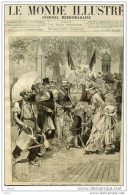 Paris Pendant La Canicule - La Place Du Théâtre-Francais - Page Original 1884 - Historical Documents