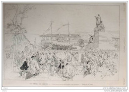 Les Fêtes De Cahors - L´inauguration Du Monument De Gambetta - Page Original  - 1884 - Historische Dokumente