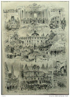 Rouen - Les Fêtes Du Bi-Centenaire De Pierre Corneille - La Reception à La Maison De Corneille - Page Original 1884 - Documents Historiques