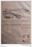 Échecs - Problème N° 975 Par M. Henry Frau à Lyon - Schach - Chess - Page Original 1884 - Documents Historiques