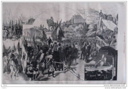 Suisse - Inauguration De La Statue Du Général Dufour à Genève - Page Original 1884 - Historische Dokumente