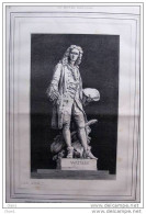 Statue De Watteau Par Carpeaux - Page Original 1884 - Documents Historiques