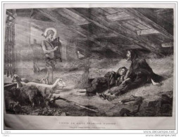 Vision De Saint Francois D´Assise - Vision Von Franz Von Assisi - Page Original 1884 - Documents Historiques