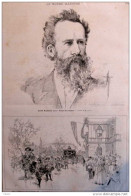 Hans Makart, Mort à Vienne - Les Funérailles De Makart - Page Original 1884 - Documents Historiques