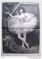 Portrait De Mlle Zucchi - Tableau De Georges Clairin - Page Original 1884 - Historische Documenten