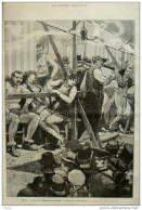 Paris - La Fête De L'esplanade Des Invalides - La Harangue De M. Marseille - Page Original 1884 - Historical Documents