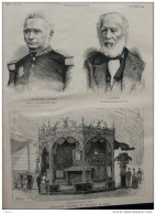 Vice-amiral Fourischon - M. Wuicherat - L'exposition National De Rouen - Page Original - 1884 - Historische Dokumente