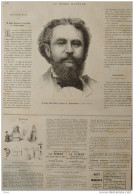 Émile Bergerat, Auteur D'Enguerrande" - Page Original 1884 - Historische Dokumente