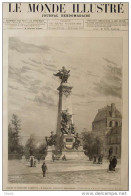 Projet Du Monument Gambetta - M. Boileau Fils, Architecte, M. Aubé, Sculpteur - Page Original 1884 - Historical Documents