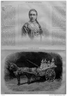 La Reine De Tahiti -  Marseille - Le Premier Prix Des Chars Dans La Fête De Bienfaisance -  Page Original - 1884 - Documentos Históricos