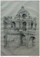 Le Porche Du Château De Chantilly -  Page Original - 1884 - Documents Historiques