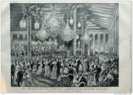 Paris - Bal De La Société Amicale De Secours Des Anciens éléves De L'École Polytechnique -  Page Original - 1884 - Historical Documents