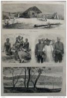 L'expédition De Stanley Au Congo - Types D'Haoussas - Famille Indigène De Vivi - Page Original 1884 - Documentos Históricos