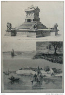 L'expédition Du Tonkin - La Baie De Phu-Yen - Batang - La Pagode De Hai-Duong - Page Original 1884 - Documents Historiques