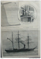 Dissection D'un Requin Bleu - L'expédition Scientifique Du "Travailleur" Et Du "Talisman" - Page Original 1884 - Documents Historiques