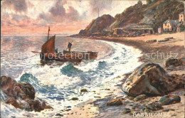 11774661 Babbacombe Beach Fishing Boat Painting Kuenstlerkarte Torquay Torbay - Altri & Non Classificati